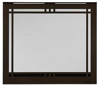 Majestic New Bronze Contemporary Rectangular Door for Quartz Platinum 36" Gas Fireplace
