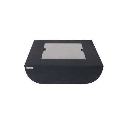 Modeno Aurora 34" Black Rectangle Concrete Liquid Propane Fire Table