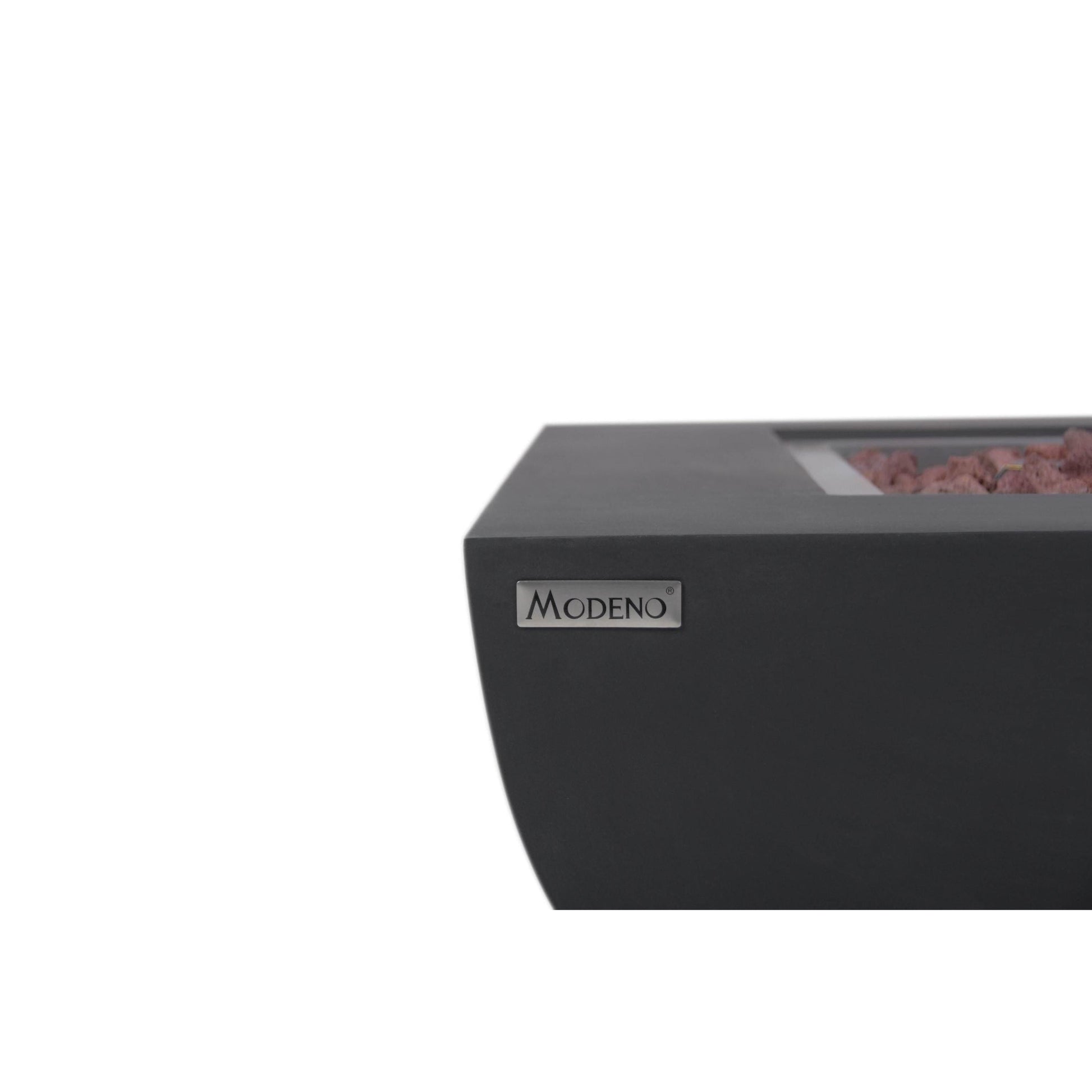 Modeno Aurora 34" Black Rectangle Concrete Natural Gas Fire Table