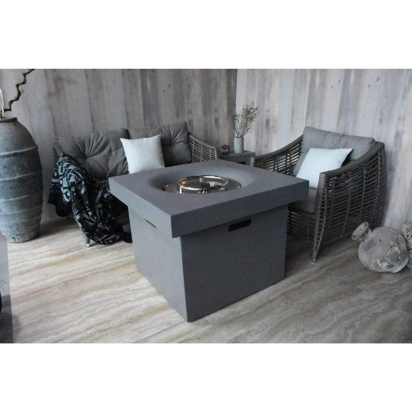 Modeno Burlington 34" Matte Black Fire Table