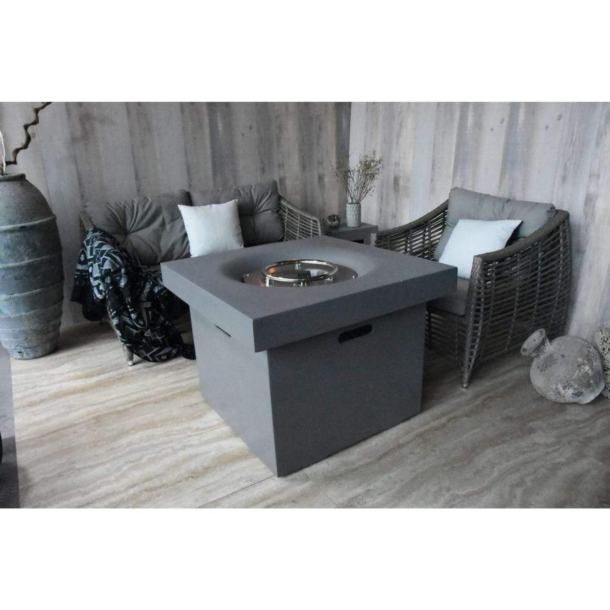 Modeno Burlington 34" Matte Black Fire Table