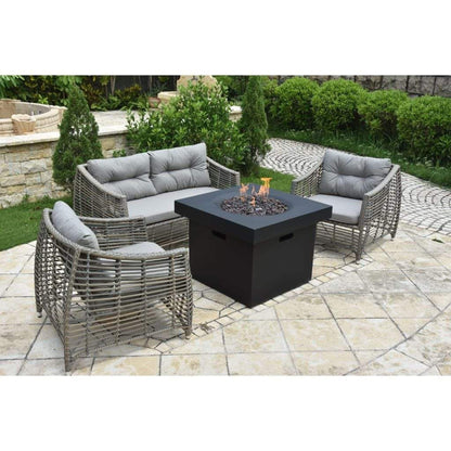 Modeno Burlington 34" Matte Black Fire Table