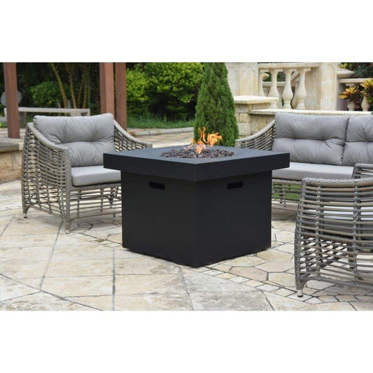 Modeno Burlington 34" Matte Black Fire Table