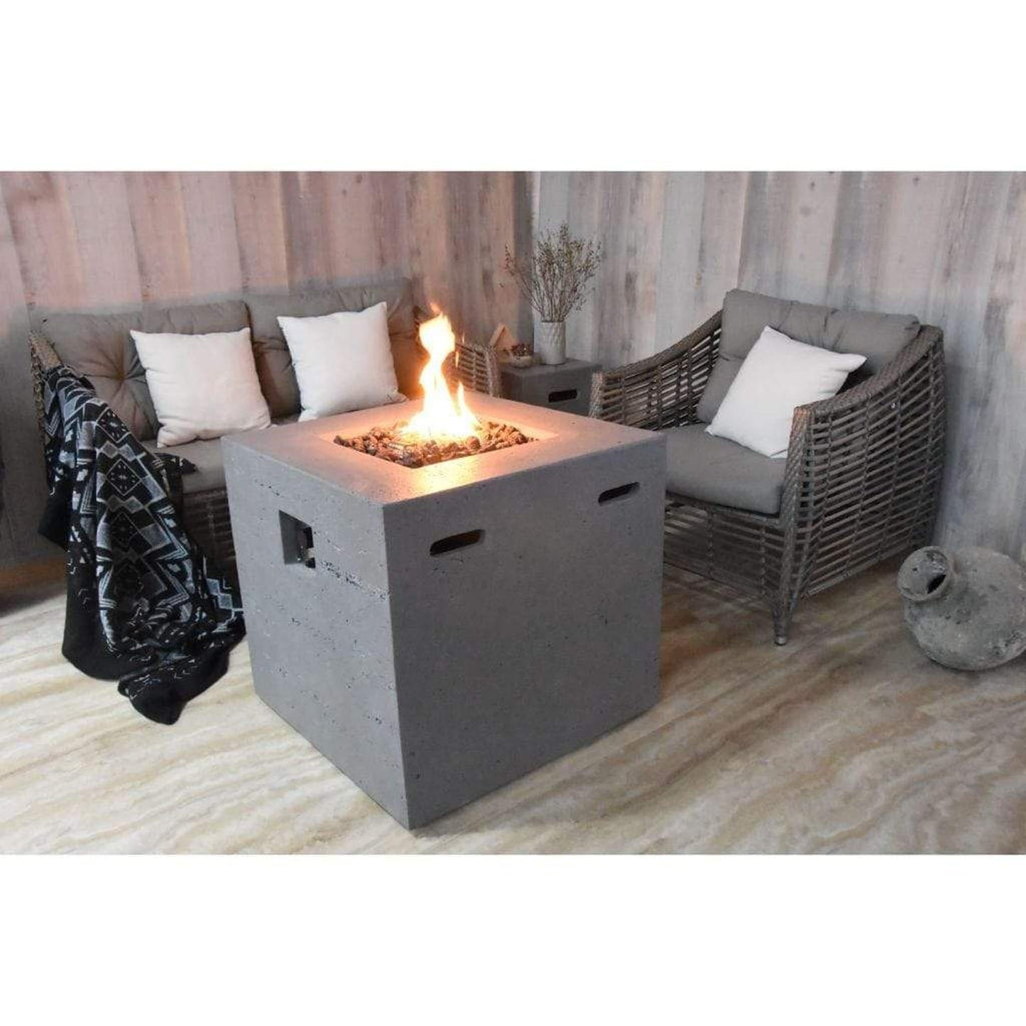 Modeno Ellington 27" Light Gray Fire Table
