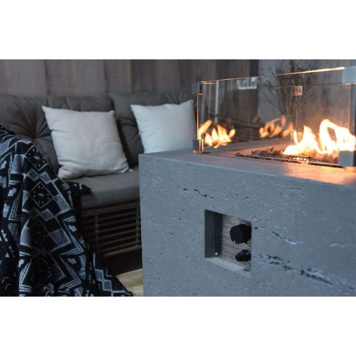 Modeno Ellington 27" Light Gray Fire Table