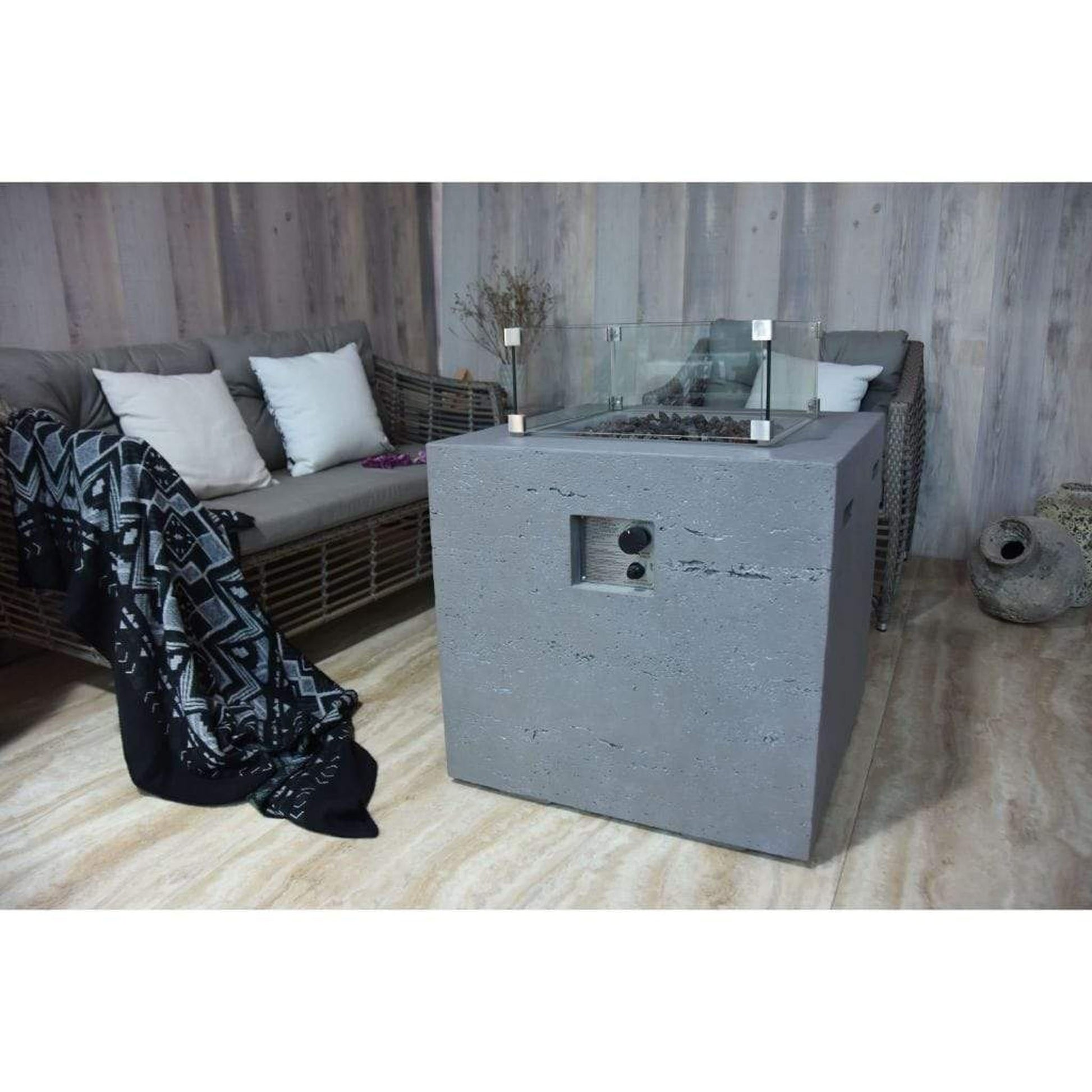 Modeno Ellington 27" Light Gray Fire Table