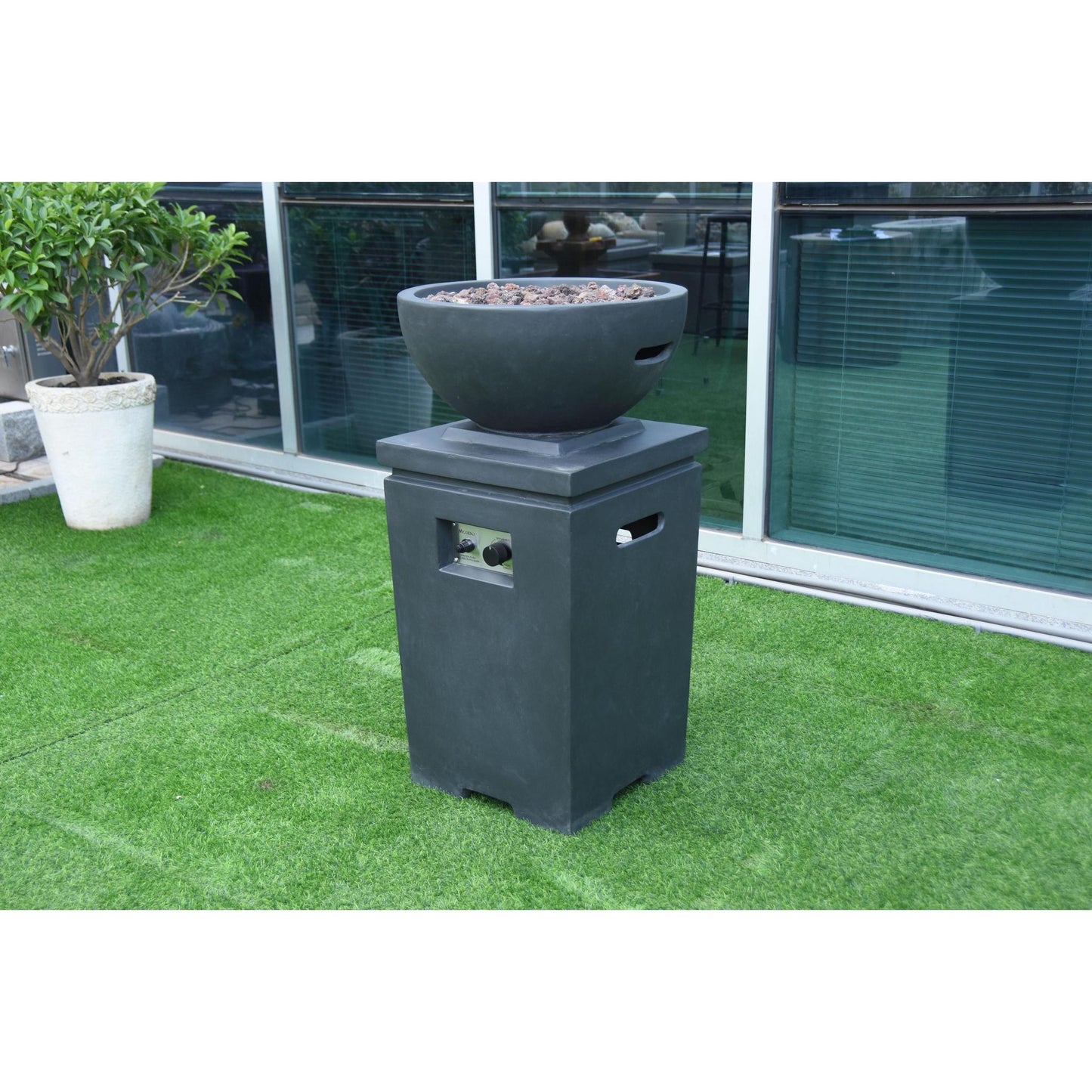 Modeno Exeter 21" Dark Gray Fire Pit