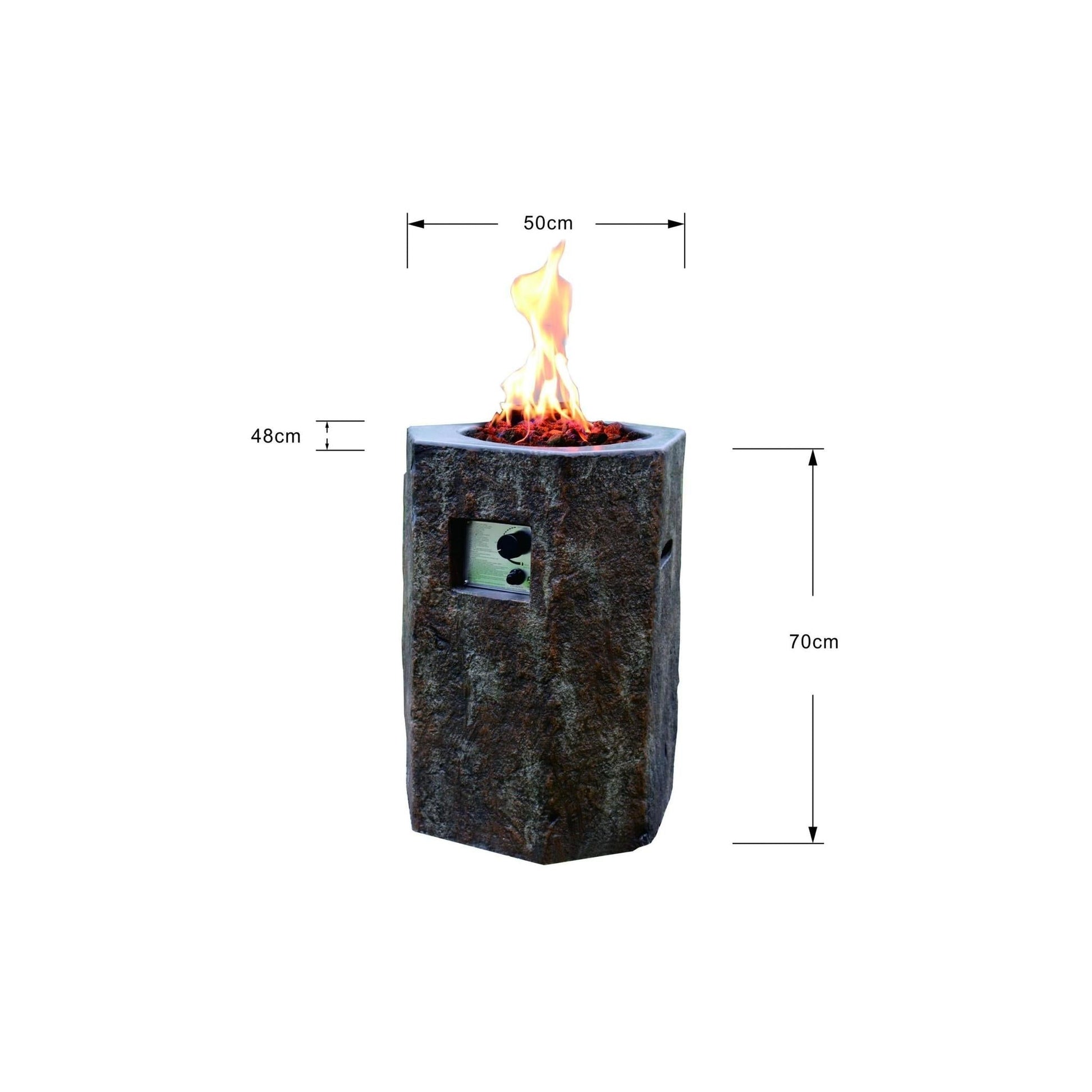 Modeno Fire 19" Basalt Column Fire Pit