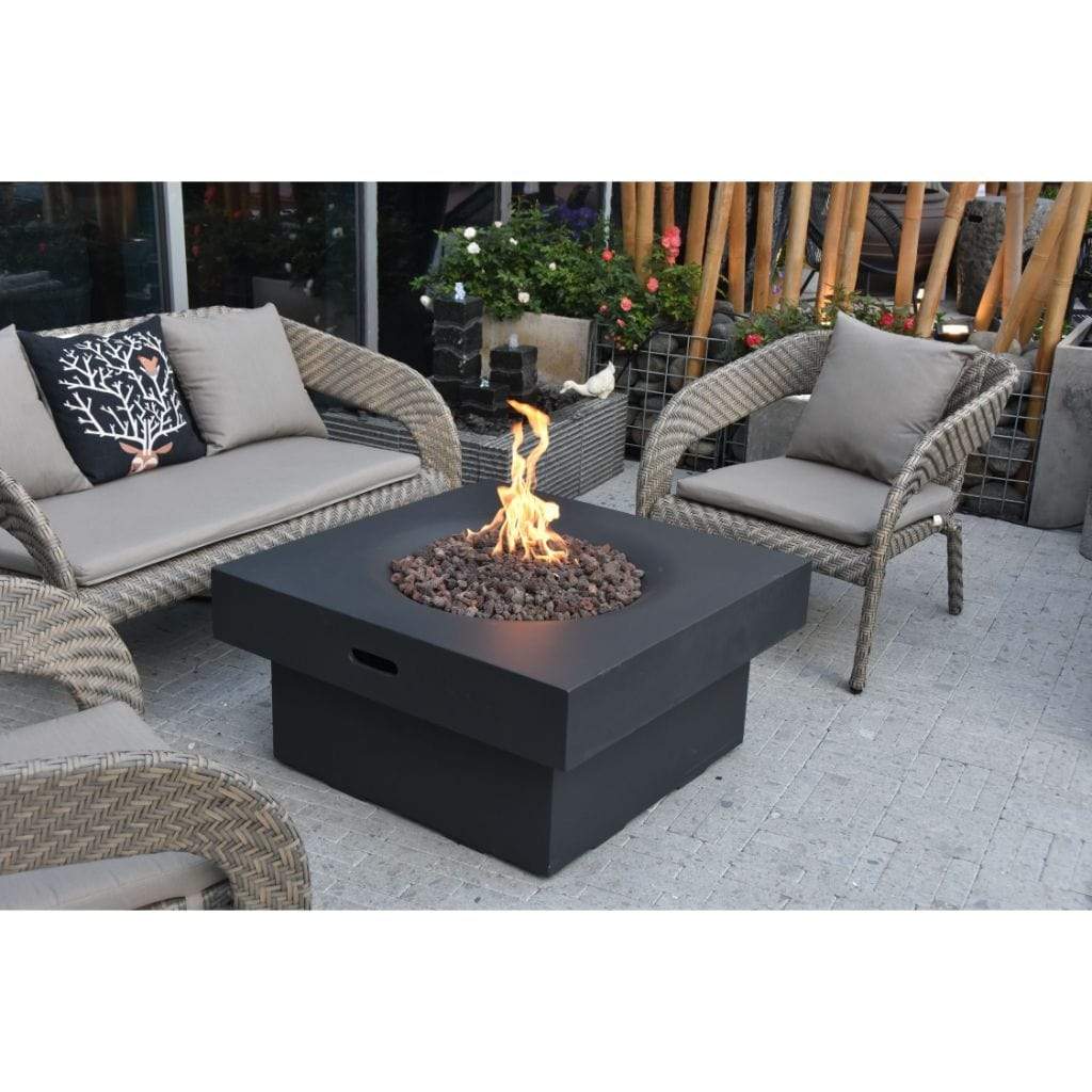 Modeno Fire 34" Black Branford Natural Gas Fire Table