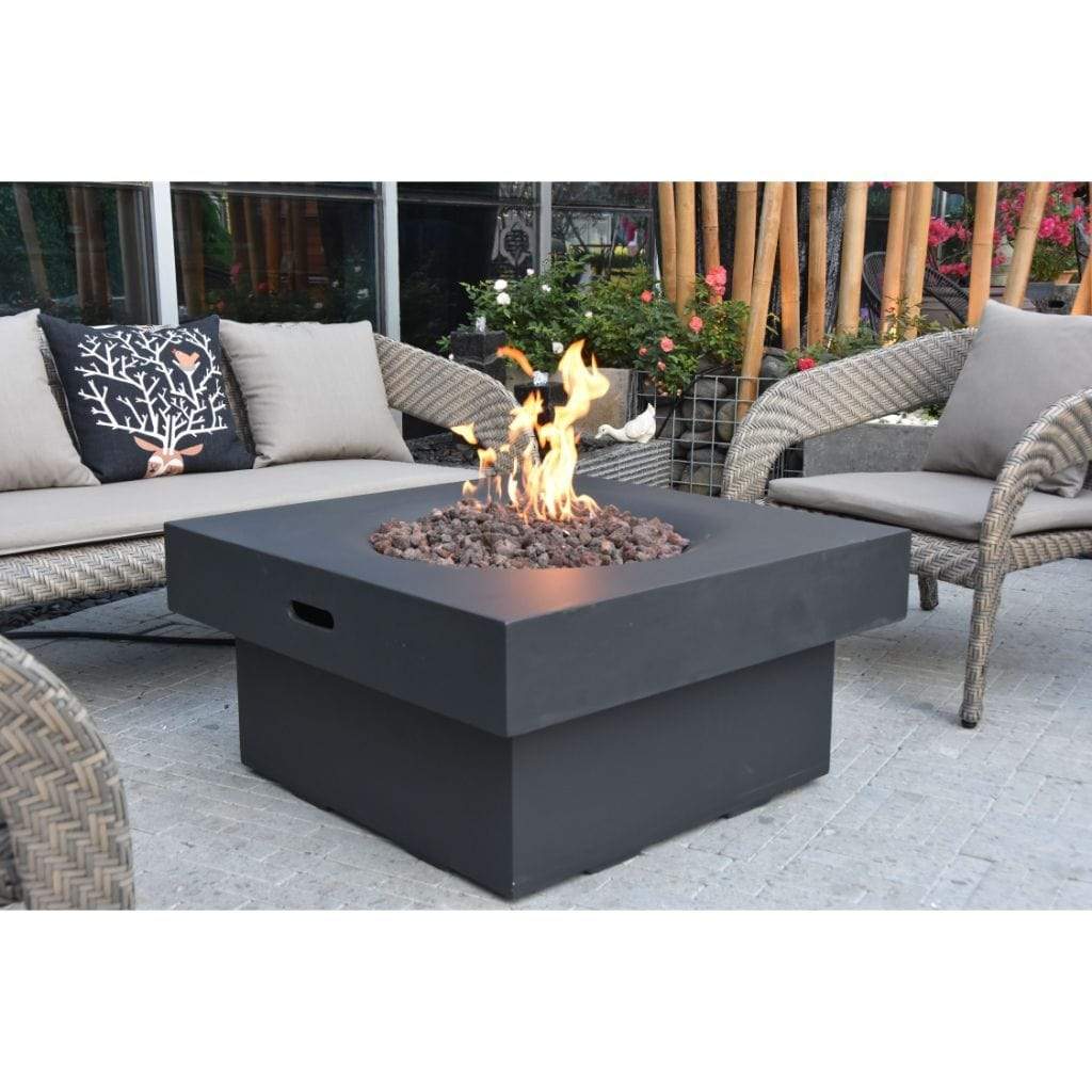 Modeno Fire 34" Black Branford Natural Gas Fire Table