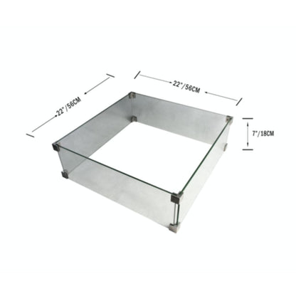 Modeno Manhattan 22" Fire Table Wind Screen