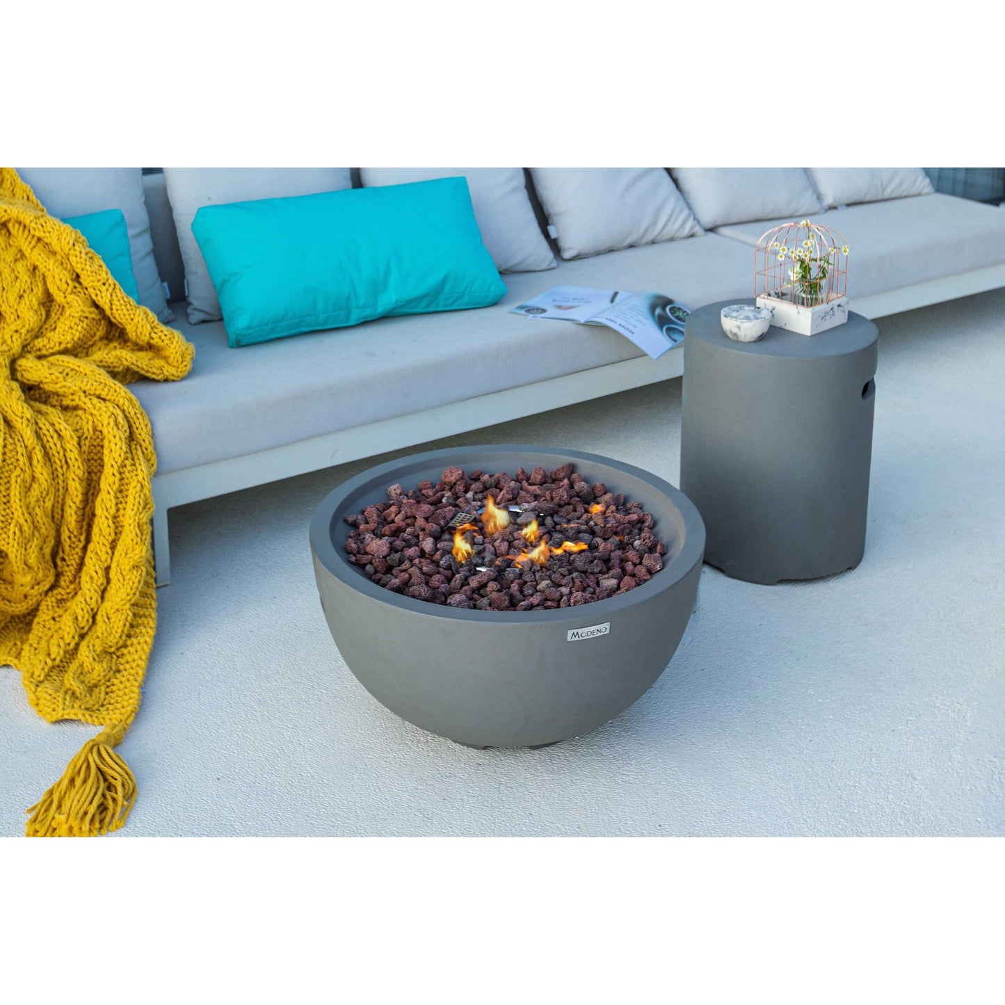 Modeno Nantucket 26" Gray Liquid Propane Fire Bowl