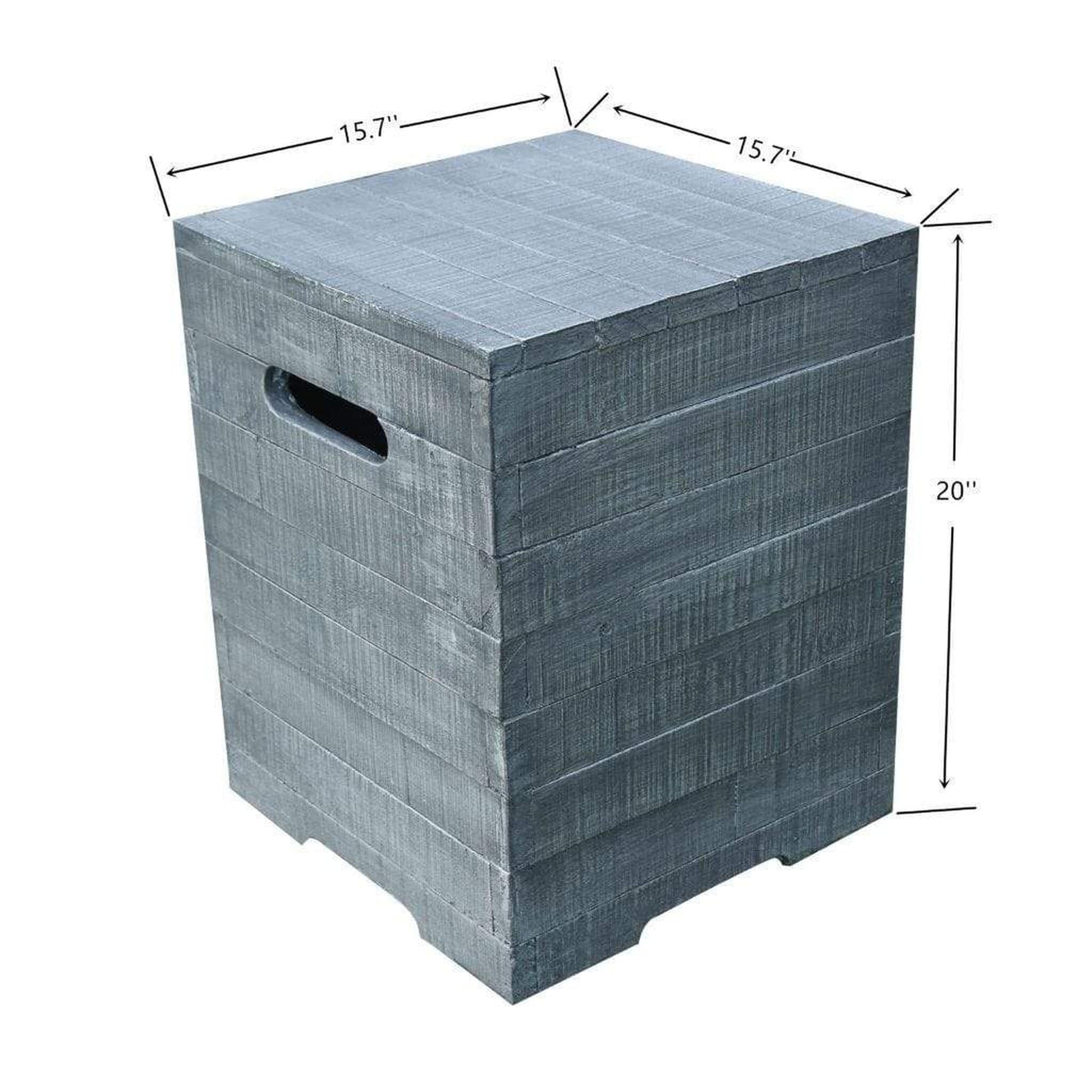 Modeno ONB018CG 15" Light Gray Square Tank Cover
