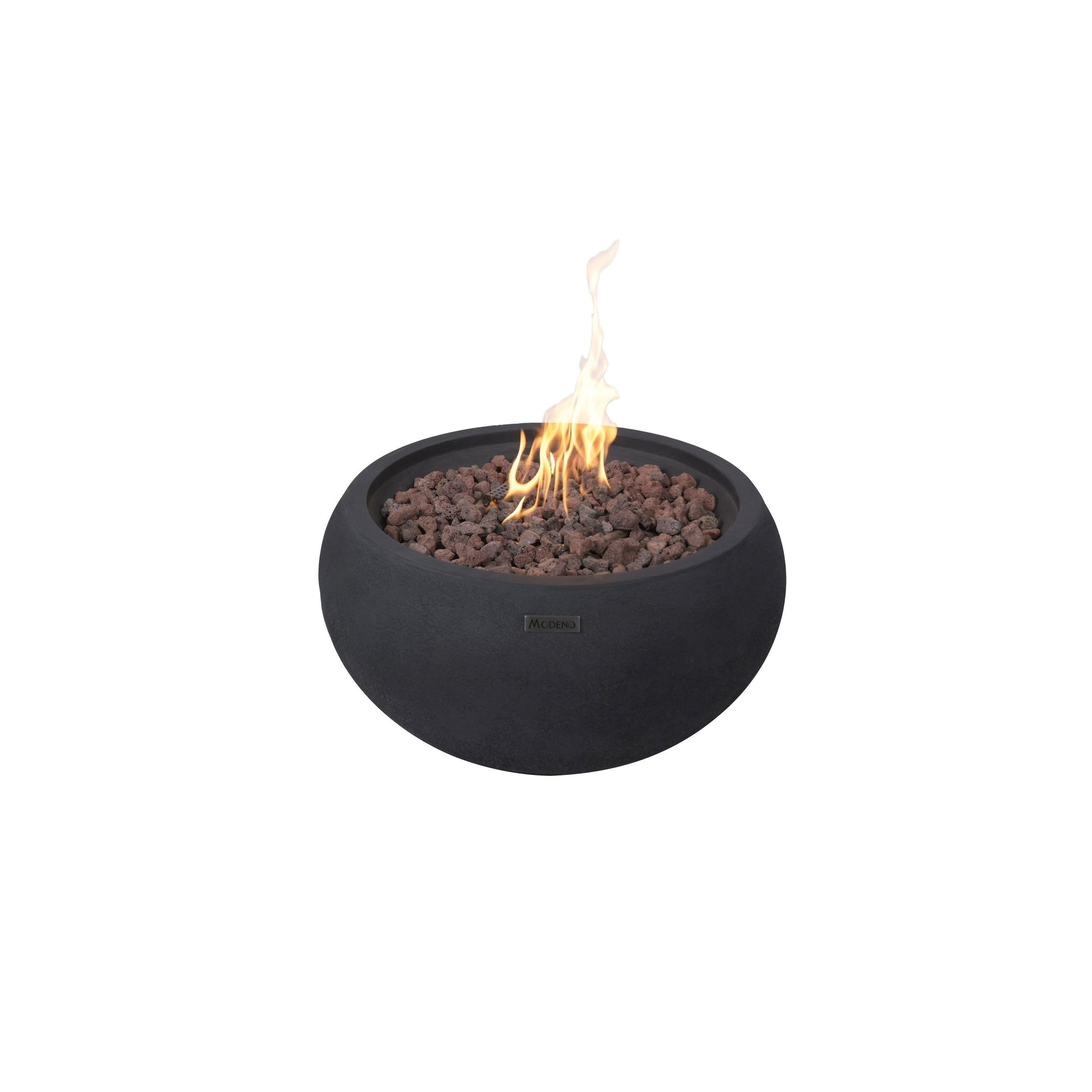 Modeno York 27" Black Concrete Liquid Propane Fire Bowl