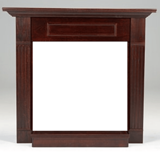 Monessen 24" Dark Cherry Wall Cabinet Surround With Built-in Hearth For Fireplaces