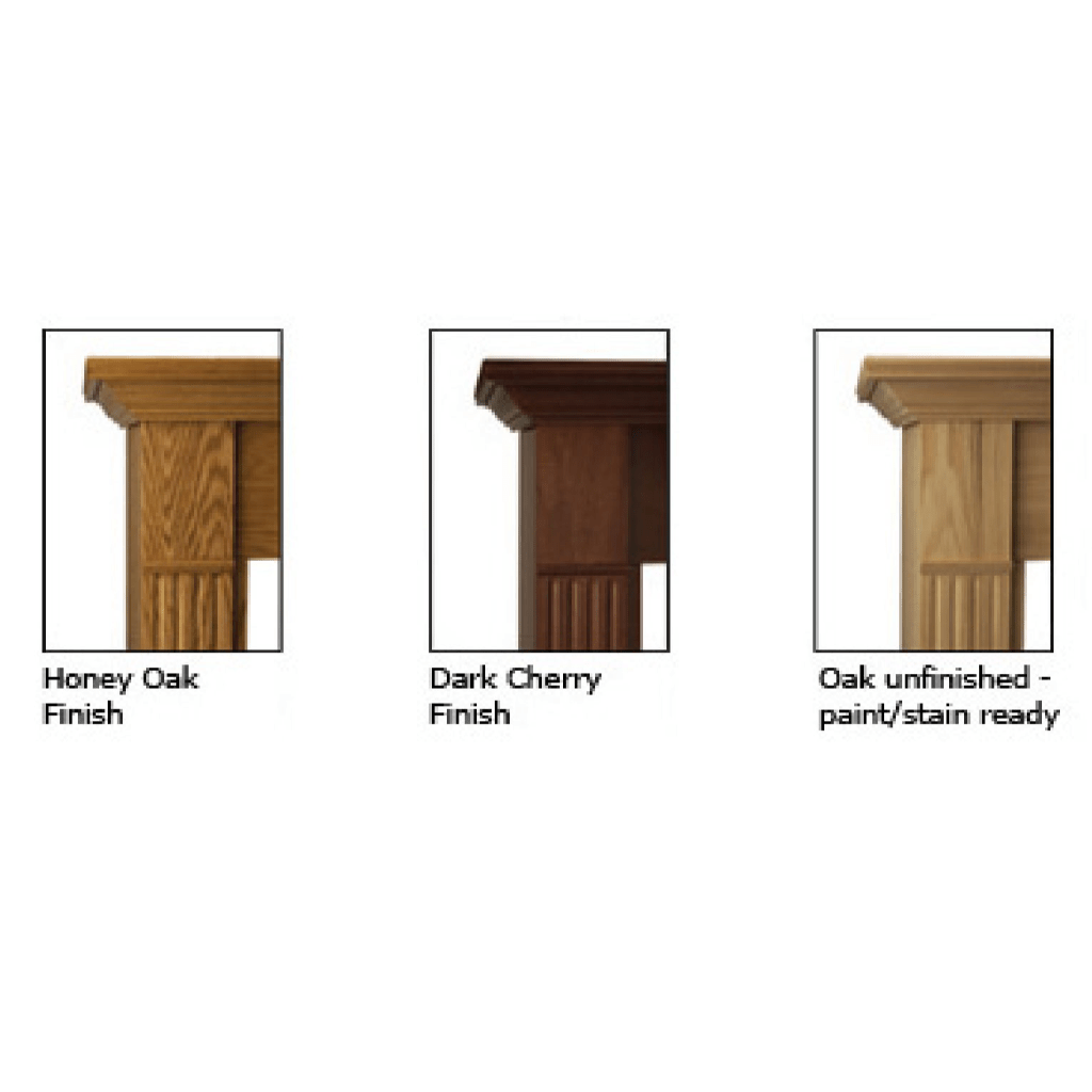 Monessen 24" Unfinished Oak Wall Cabinet Surround With Built-in Hearth For Fireplaces
