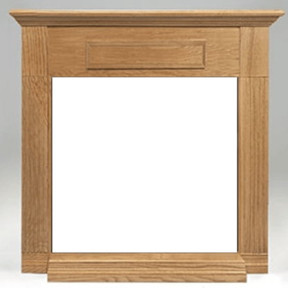 Monessen 32" Unfinished Oak Wall Cabinet Surround With Built-in Hearth For Fireplaces