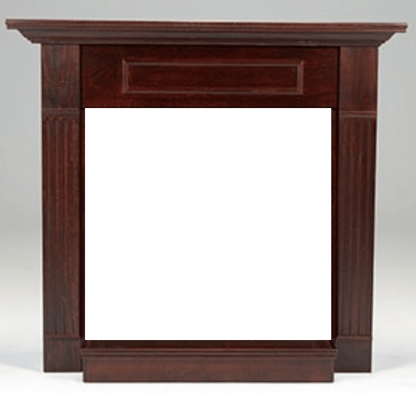 Monessen 32" Unfinished Oak Wall Cabinet Surround With Built-in Hearth For Fireplaces