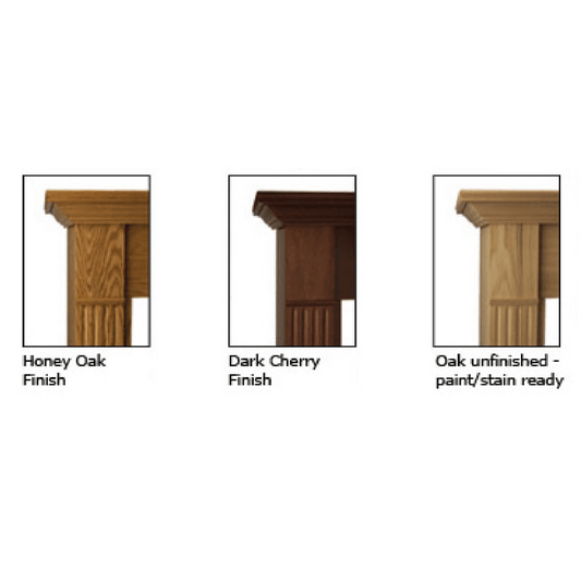 Monessen 32" Unfinished Oak Wall Cabinet Surround With Built-in Hearth For Fireplaces