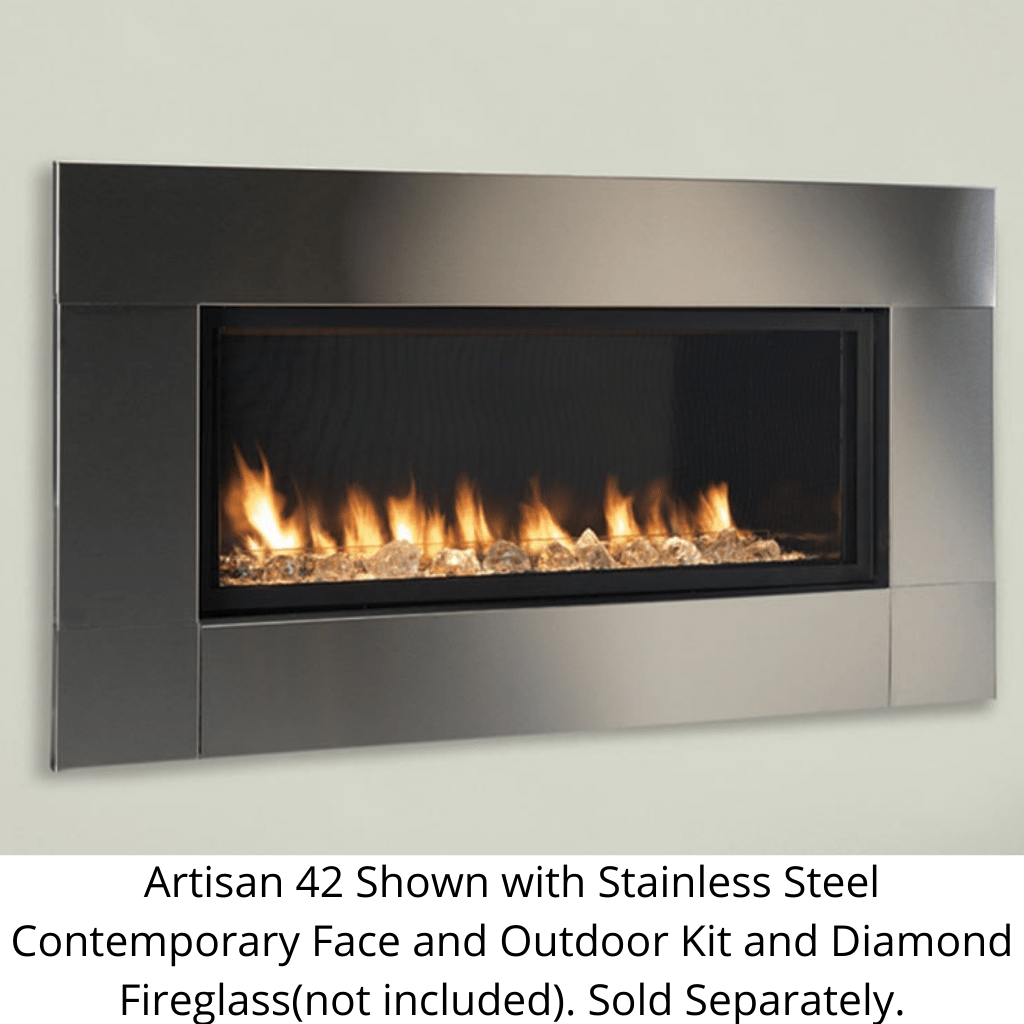 Monessen 42" Artisan Vent Free Linear Fireplace with Single Rate IntelliFire Plus IPI Control