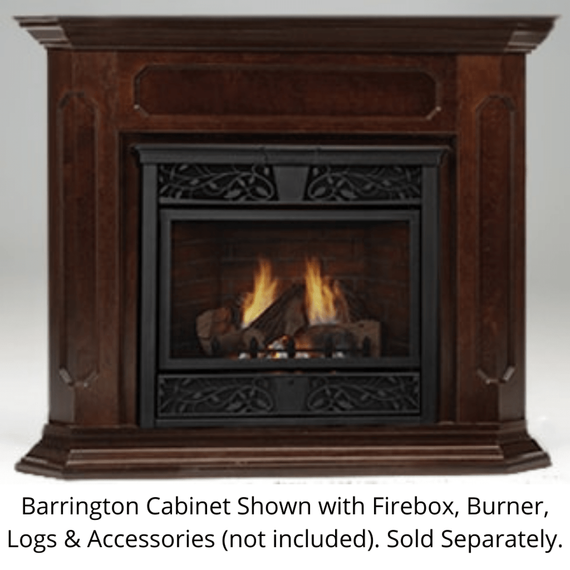 Monessen 52" Unfinished Barrington Adjustable Wood Wall Cabinet For Symphony Fireplace