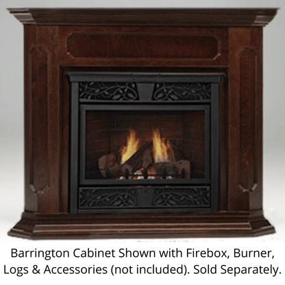 Monessen 52" Unfinished Barrington Adjustable Wood Wall Cabinet For Symphony Fireplace