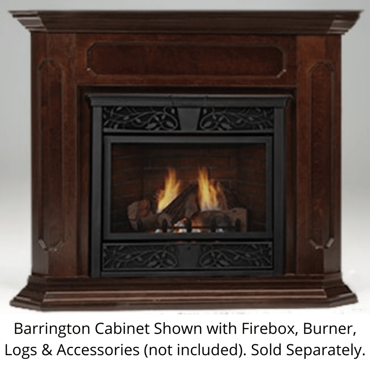 Monessen 61" Unfinished Barrington Adjustable Wood Wall Cabinet for Symphony Fireplace