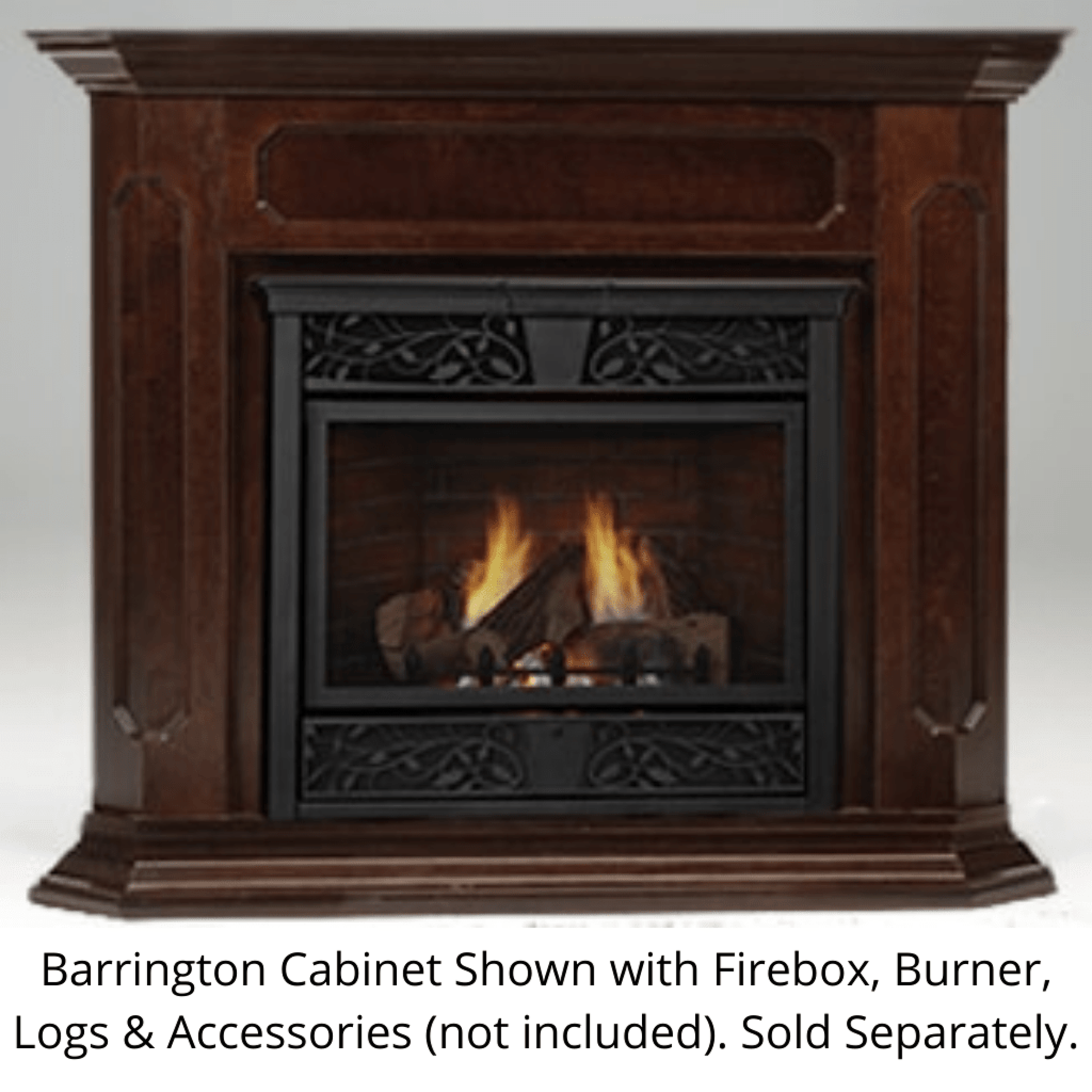 Monessen 67" Unfinished Barrington Adjustable Wood Wall Cabinet For Fireboxes and Fireplaces