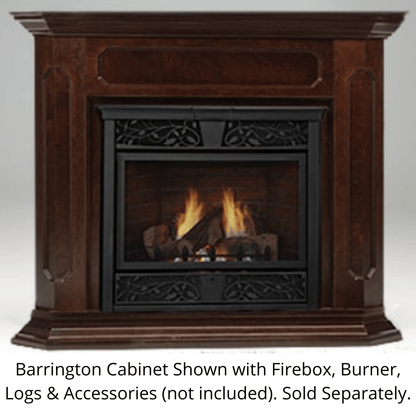 Monessen 67" Unfinished Barrington Adjustable Wood Wall Cabinet For Fireboxes and Fireplaces