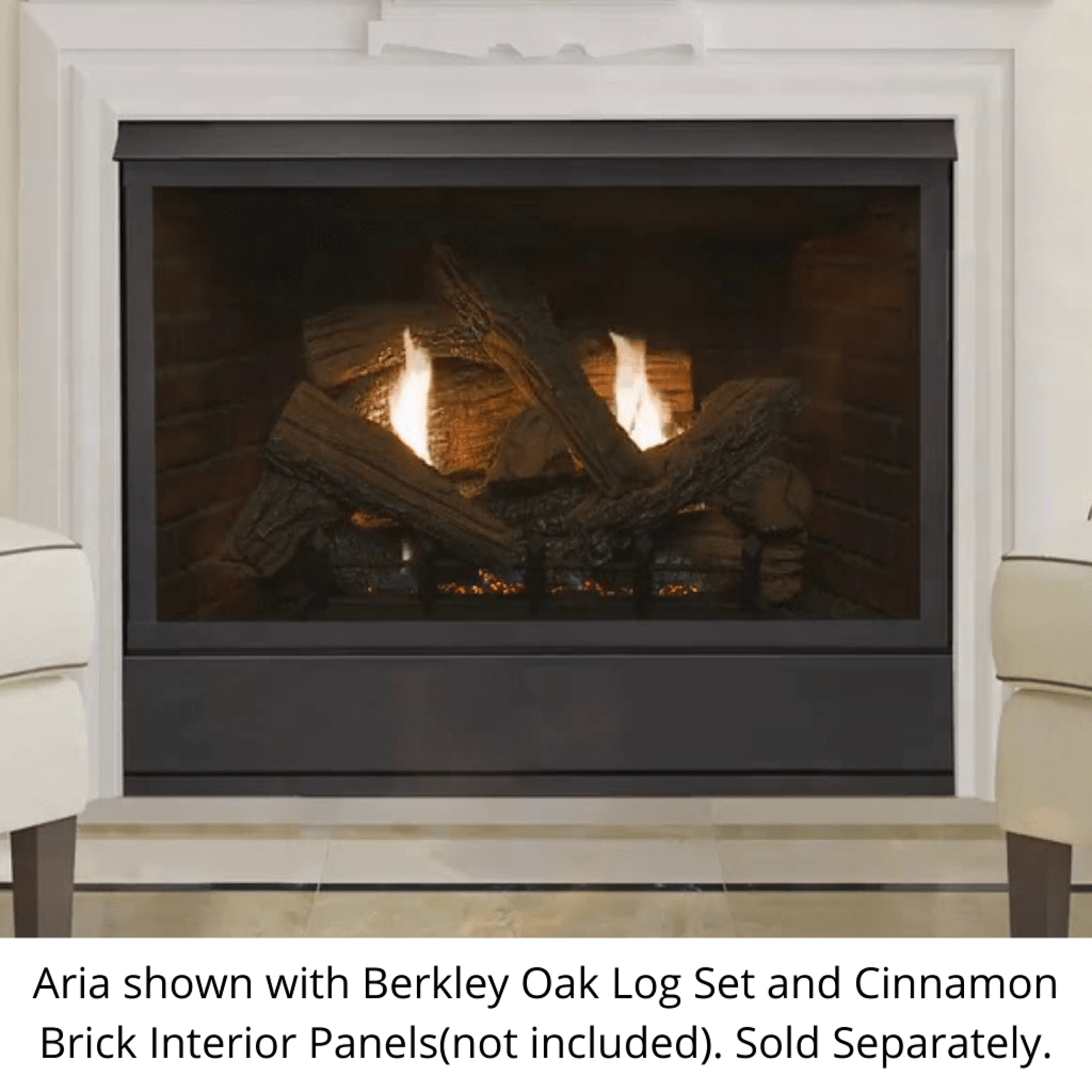 Monessen Aria 32" Traditional Vent Free Natural Gas Fireplace With IPI Ignition