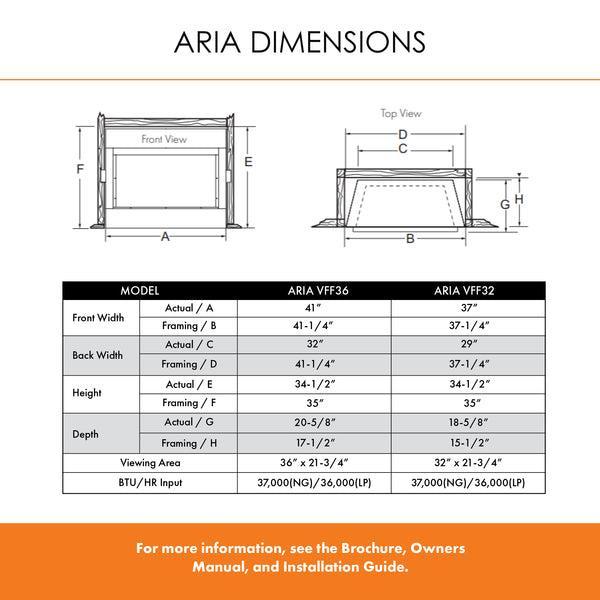 Monessen Aria 36" Traditional Vent Free Natural Gas Fireplace With IPI Ignition