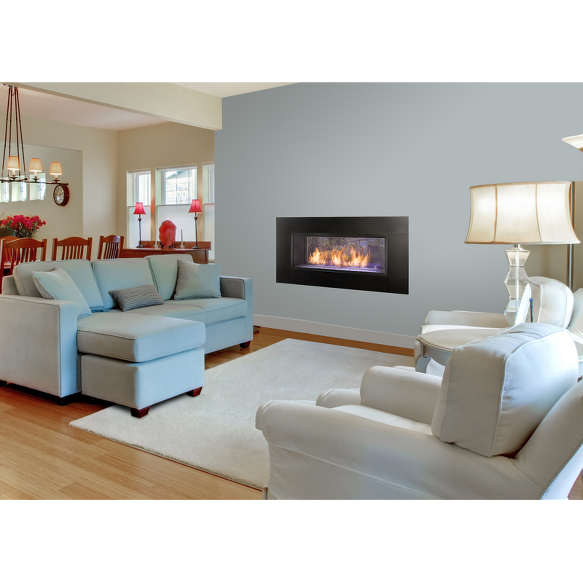 Monessen Artisan 48" Vent Free See-Through Liquid Propane Gas Linear Fireplace With IPI Plus Ignition