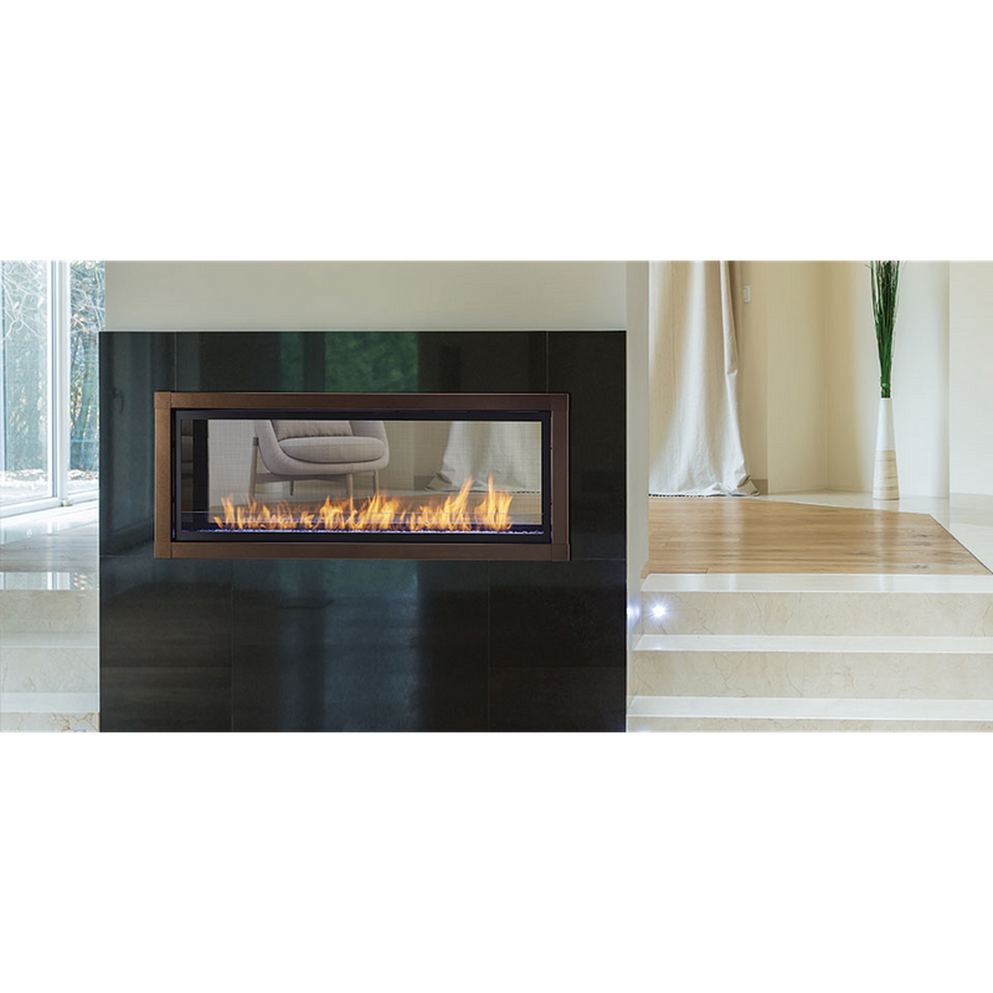 Monessen Artisan 48" Vent Free See-Through Liquid Propane Gas Linear Fireplace With IPI Plus Ignition