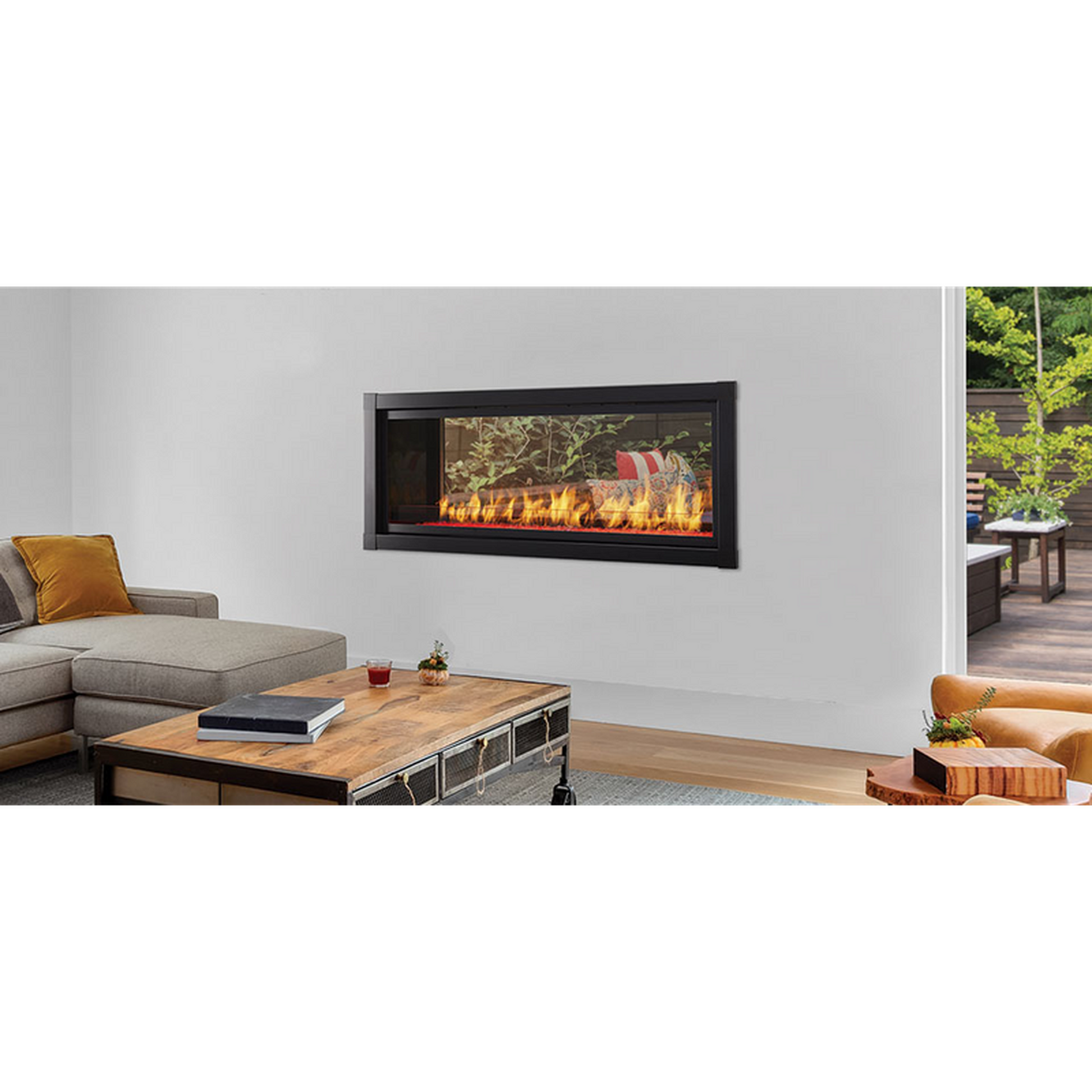 Monessen Artisan 48" Vent Free See-Through Liquid Propane Gas Linear Fireplace With IPI Plus Ignition