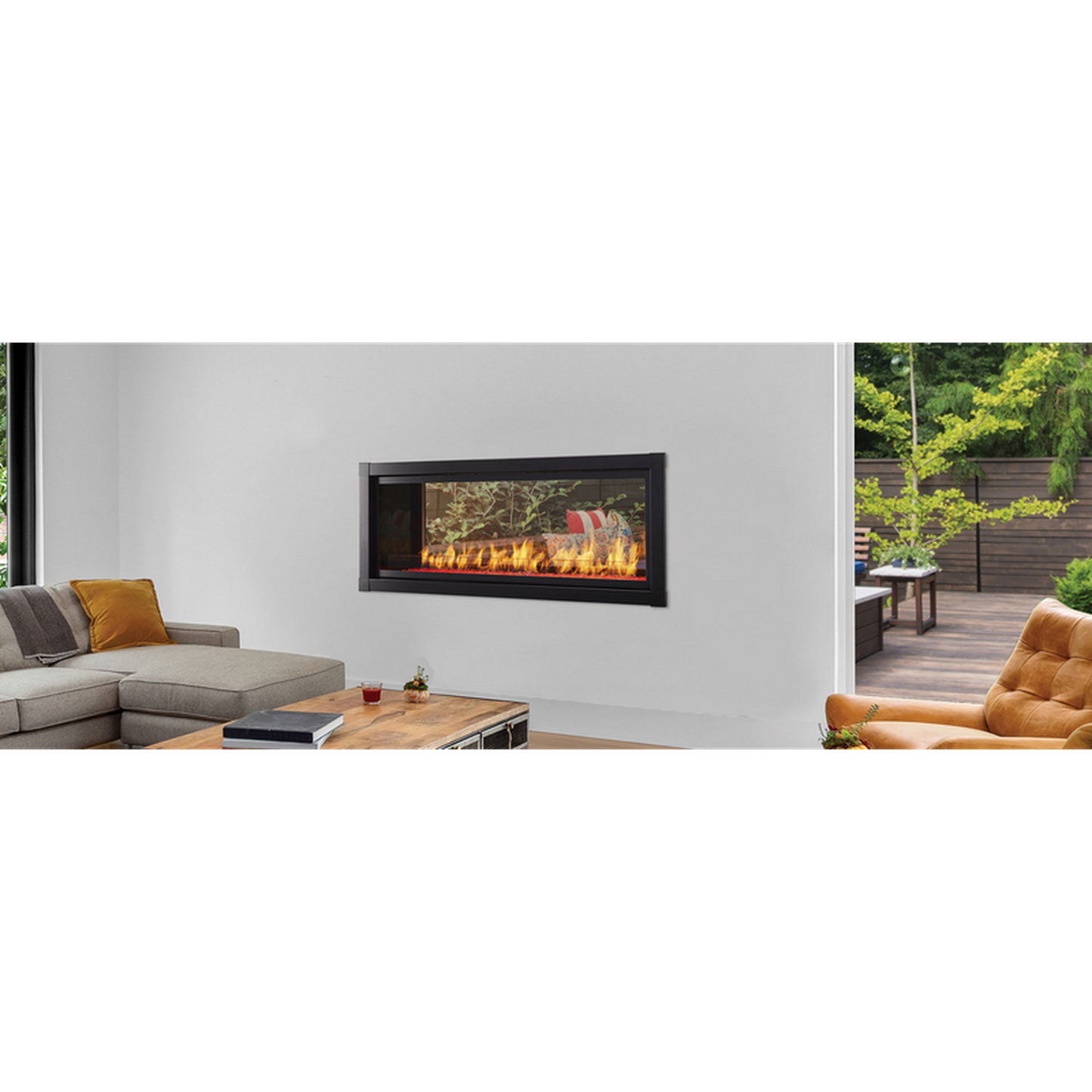 Monessen Artisan 48" Vent Free See-Through Liquid Propane Gas Linear Fireplace With IPI Plus Ignition