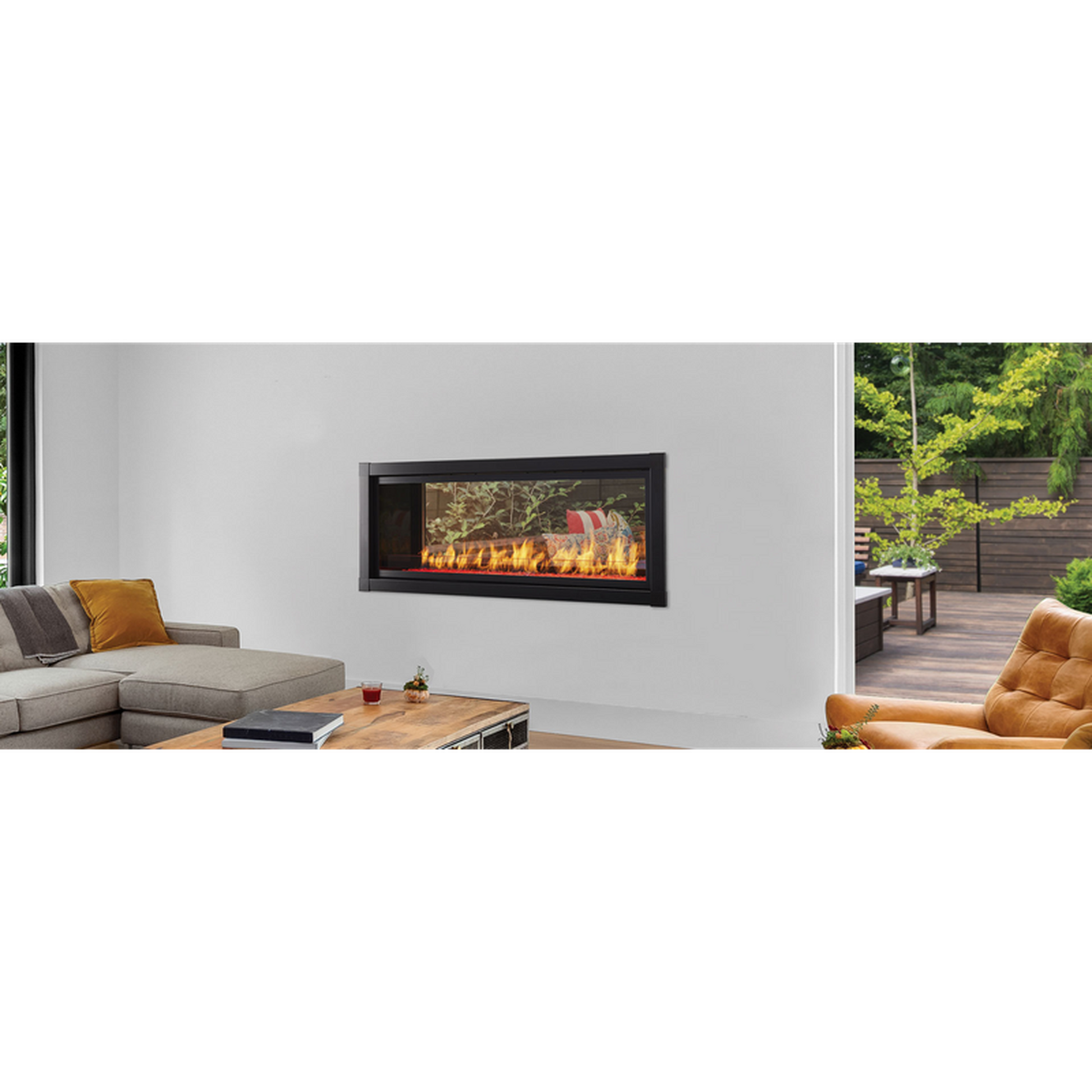 Monessen Artisan 48" Vent Free See-Through Liquid Propane Gas Linear Fireplace With IPI Plus Ignition