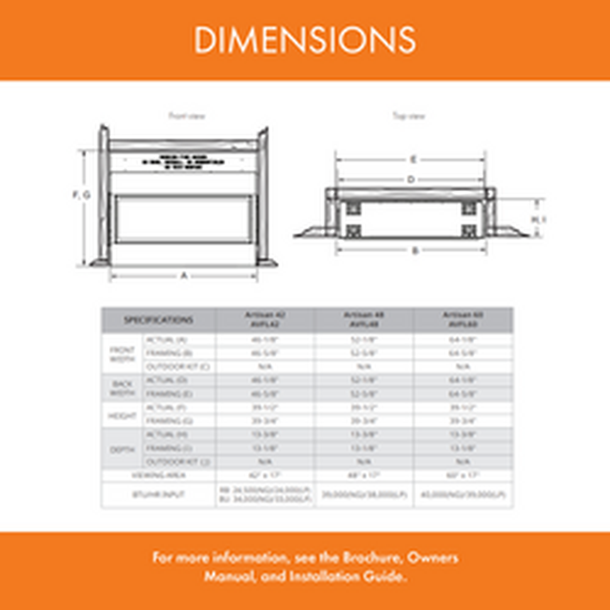 Monessen Artisan 60" Vent Free Liquid Propane Gas Linear Fireplace With IPI Plus Electronic Ignition
