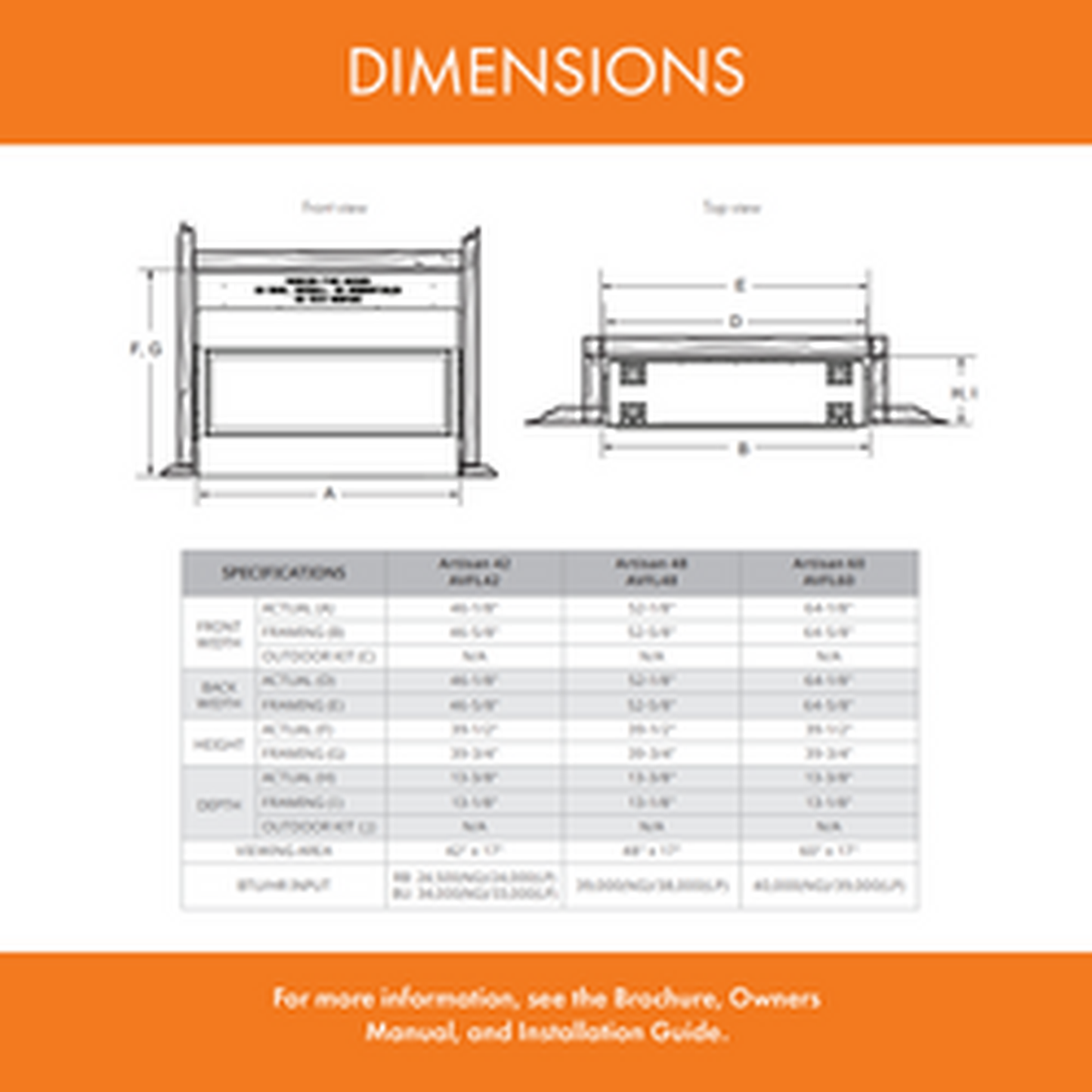 Monessen Artisan 60" Vent Free Liquid Propane Gas Linear Fireplace With IPI Plus Electronic Ignition