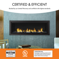 Monessen Artisan 60" Vent Free Liquid Propane Gas Linear Fireplace With IPI Plus Electronic Ignition