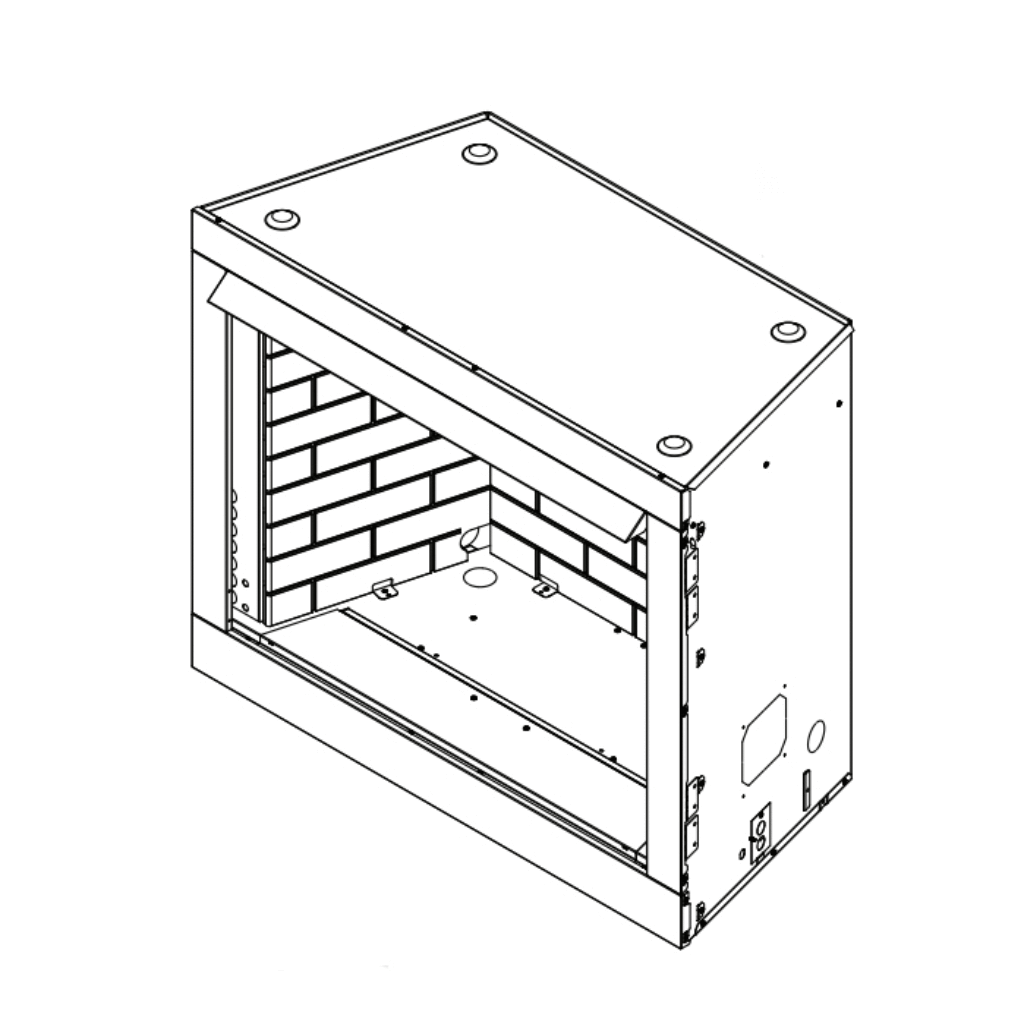 Monessen Attribute 32" Universal Circulating Vent Free Firebox With Radiant Face and Multitonal Gray Reversible Interior Panels