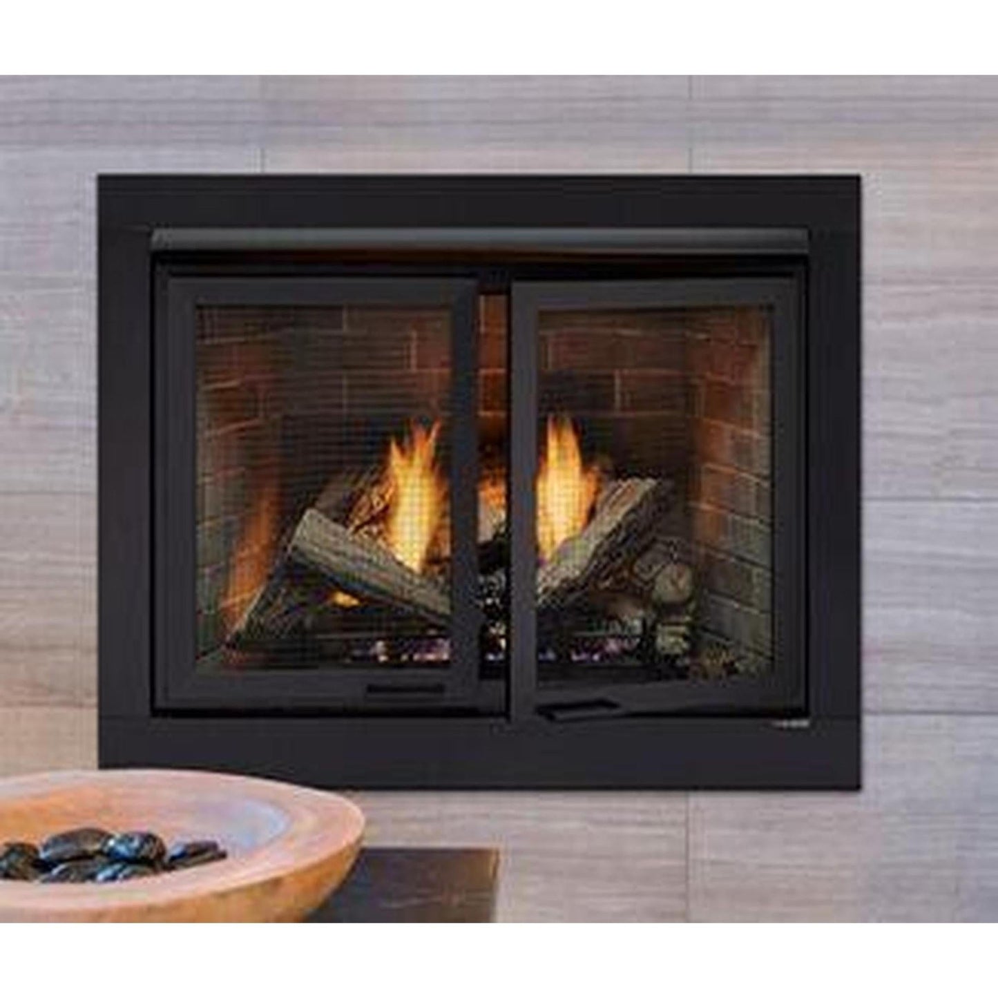 Monessen Attribute 42" Universal Circulating Vent Free Firebox With Radiant Face and Multitonal Gray Reversible Interior Panels
