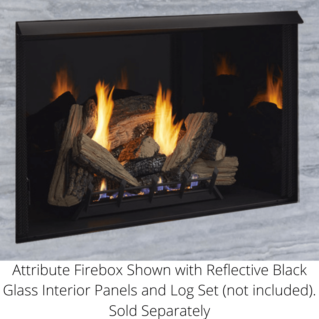 Monessen Attribute 42" Universal Circulating Vent Free Firebox With Radiant Face and Multitonal Gray Reversible Interior Panels