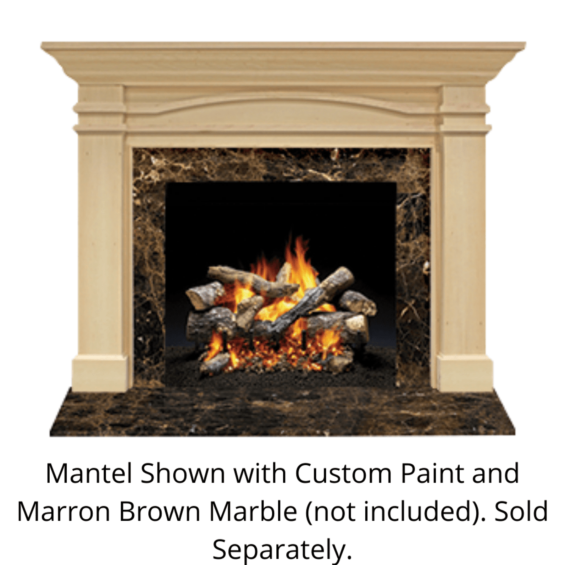 Monessen Design Series Portico B 48" Primed MDF Flush Wood Mantel