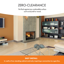 Monessen Exacta 42" Vent Free Circulating Clean Face Firebox with Stacked Traditional Interior Panels