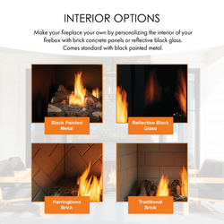 Monessen Exacta 42" Vent Free Circulating Clean Face Firebox with Stacked Traditional Interior Panels