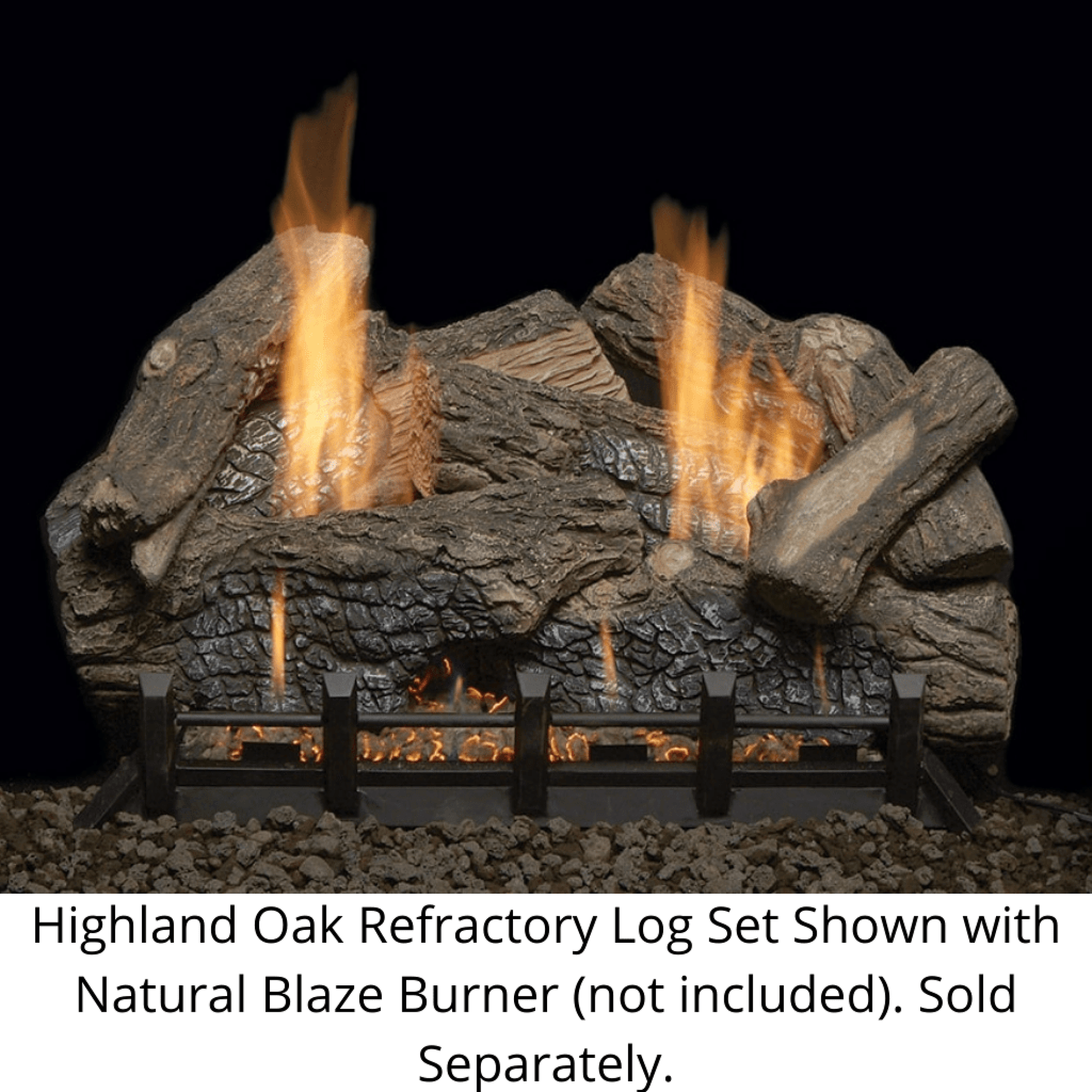 Monessen Highland Oak 18" Refractory Gas Log Set