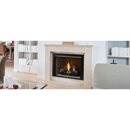Monessen Lo-Rider 32" Clean Face Vent Free Gas Firebox With Multi-tonal Gray Herringbone Fiber Interior Panels
