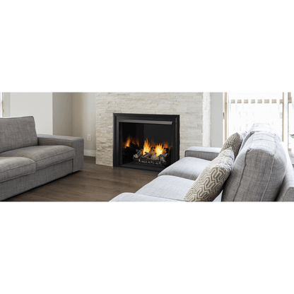 Monessen Lo-Rider 32" Clean Face Vent Free Gas Firebox With Multi-tonal Gray Herringbone Fiber Interior Panels