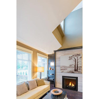 Monessen Lo-Rider 36" Clean Face Vent Free Gas Firebox With Cement Gray Stacked Traditional Interior Panels