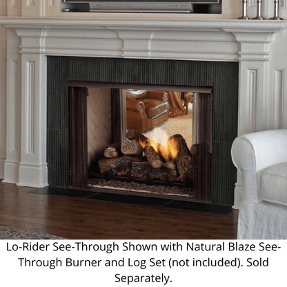 Monessen Lo-Rider 36" See Through Clean Face Vent Free Firebox With Traditional Refractory Firebrick
